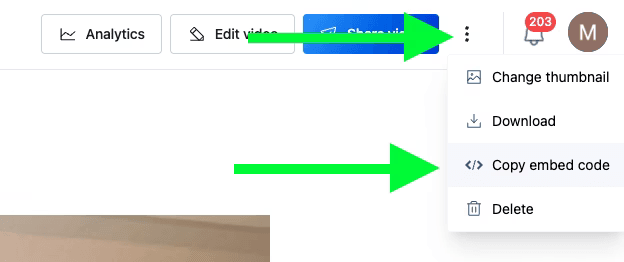 Copy embed code