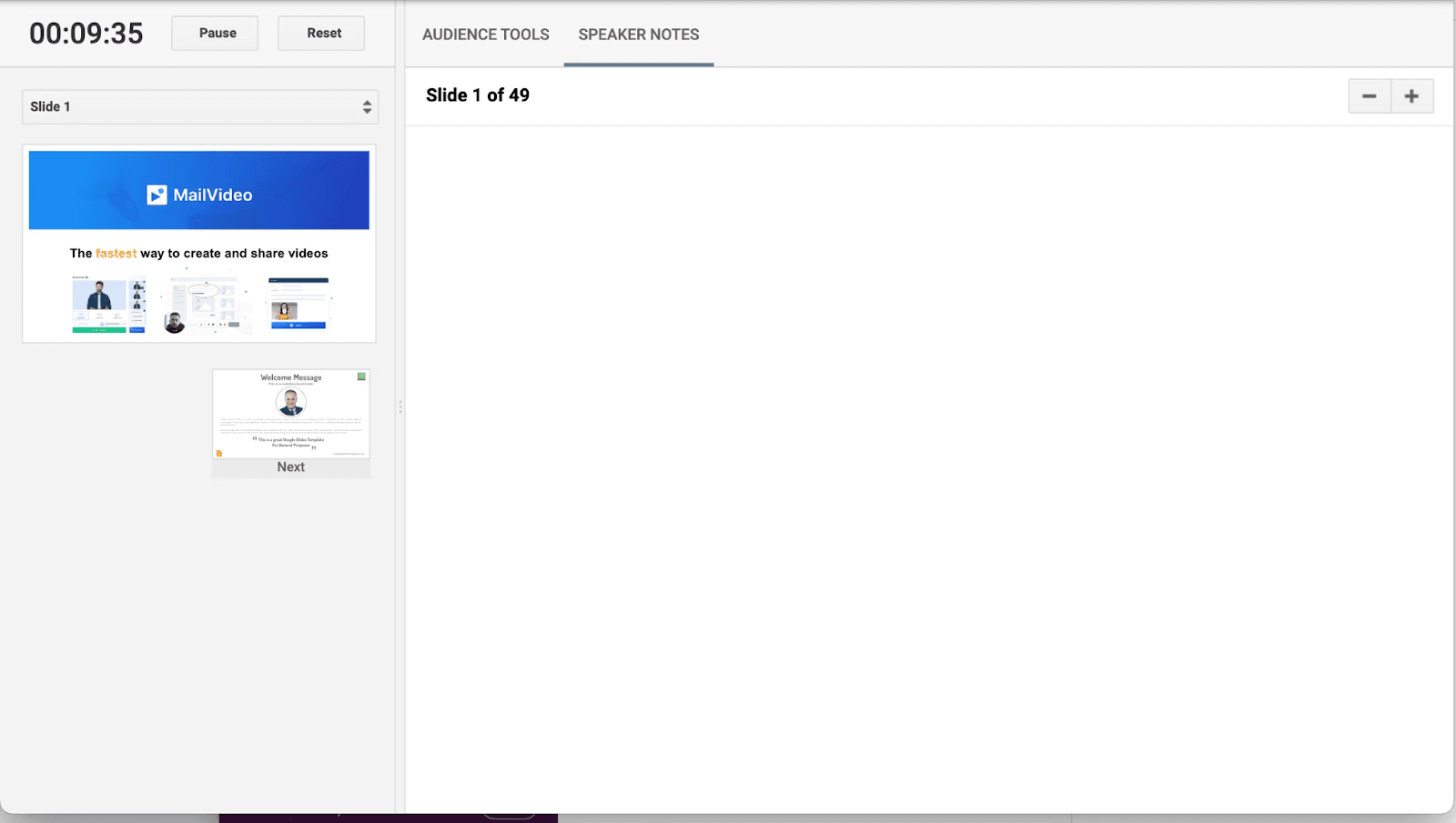 Google Slides Notes
