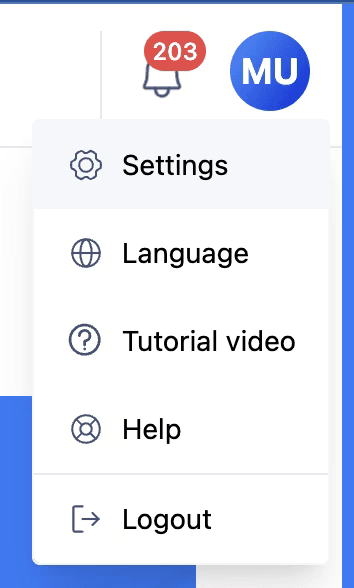 Settings Menu
