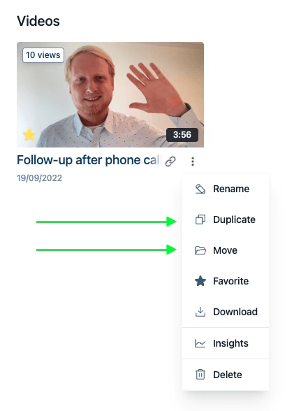 Video Options Menu